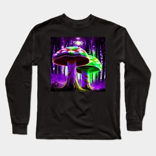 Shrooms Blacklight Poster Art 2 Long Sleeve T-Shirt